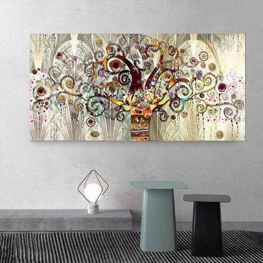 Abstract Tree Of Life Wall Art Canvas Print