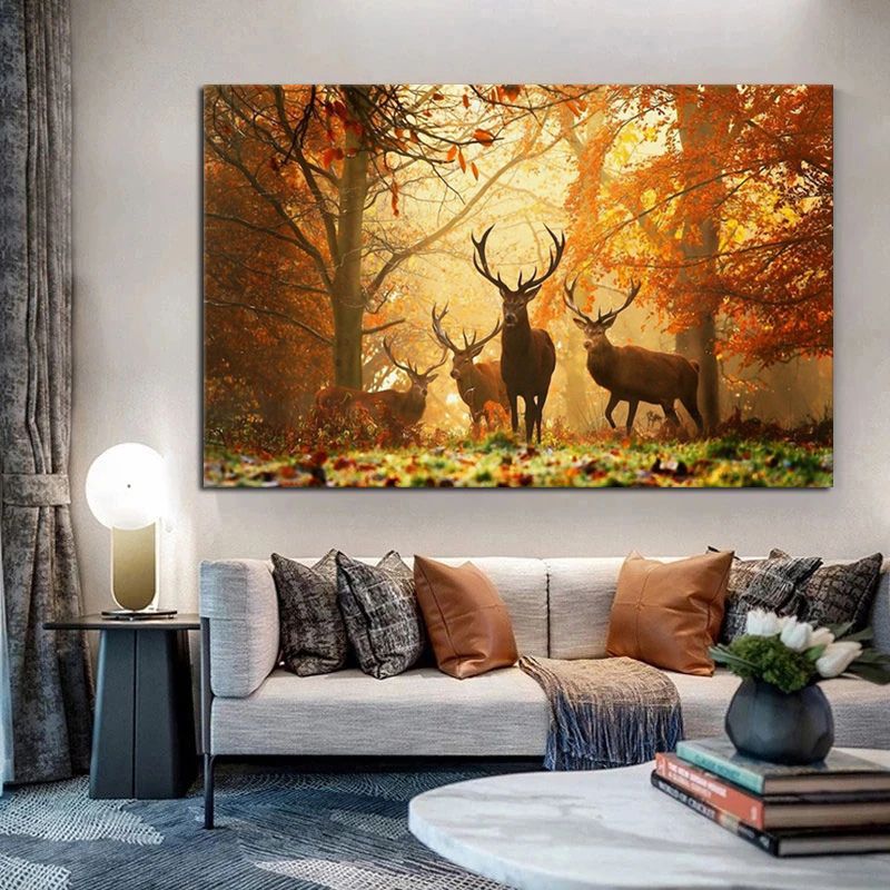 Autumn Stag canvas print