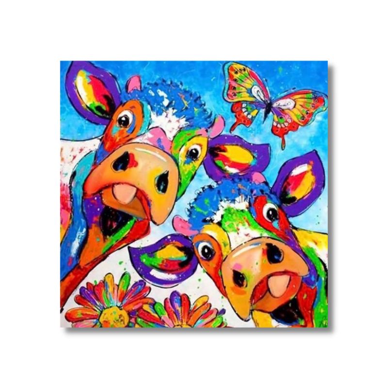 Colourful Cow Canvas print