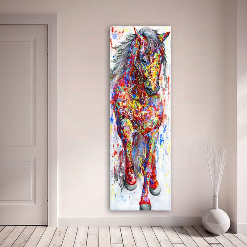 Colourful Horse Wall Art Canvas Print