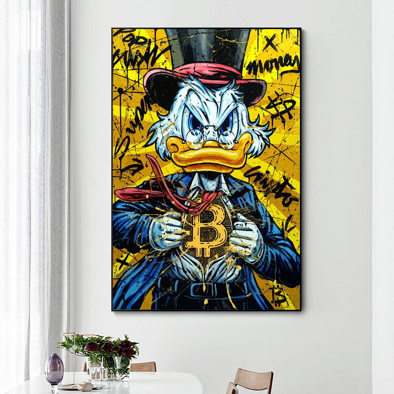 Cartoon Street Art Wall Art Canvas Print