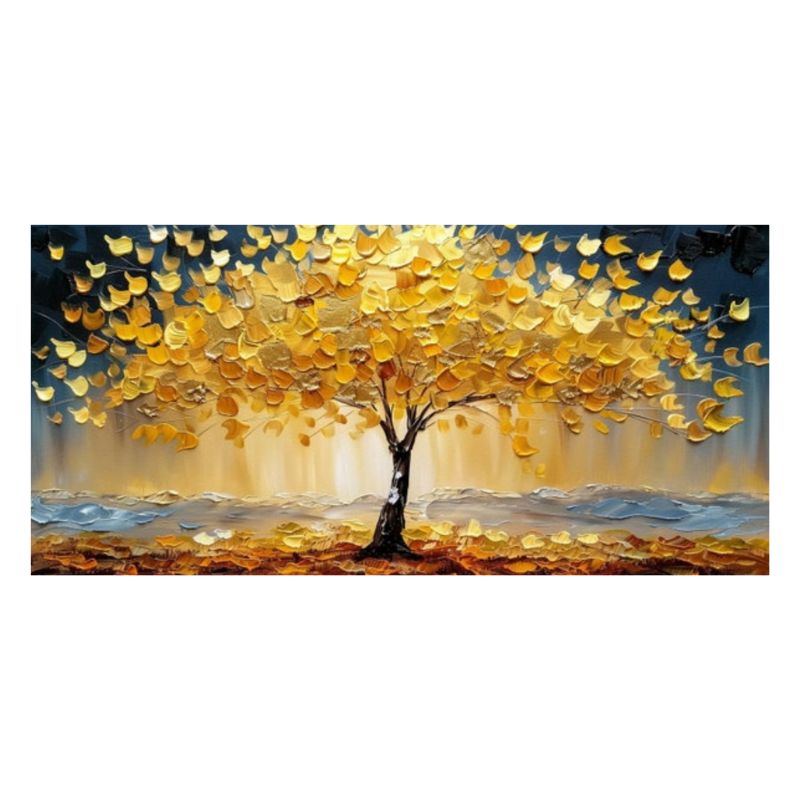 Gold Colour Tree Of Life Canvas Print