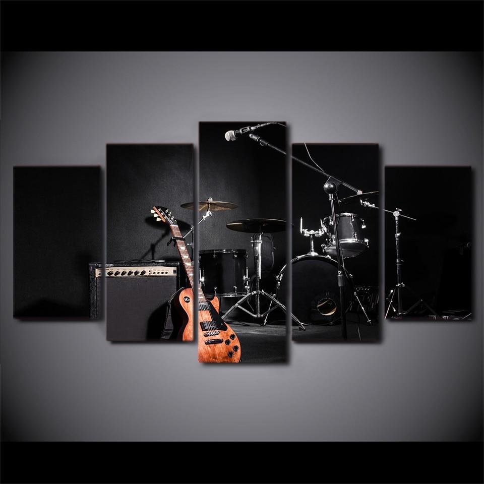 Guitar and Drum Canvas Print