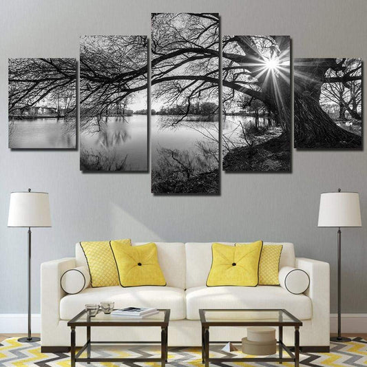 Lake at Dawn Canvas Print