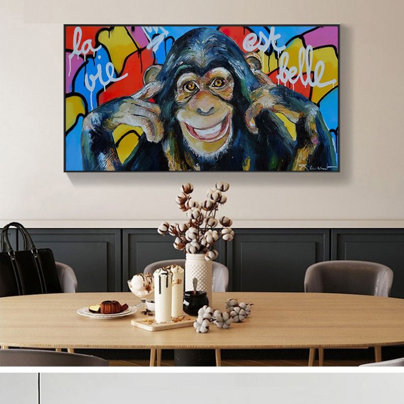 Pop art Monkey canvas print