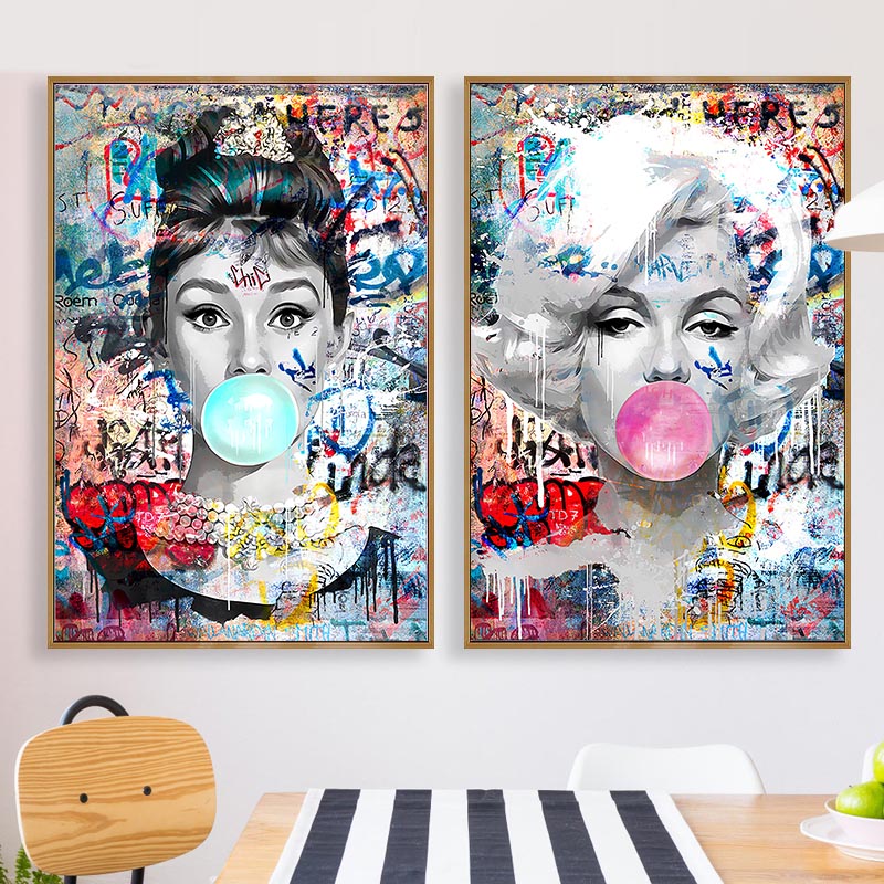 Street Art Woman Wall Art Canvas Print