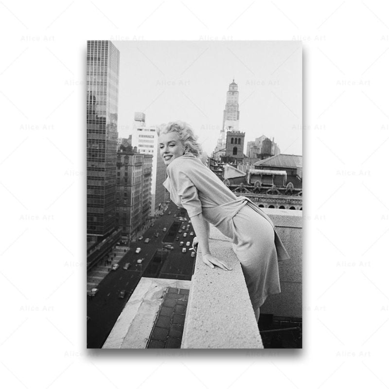 Tableau marilyn monroe noir et blanc toile 2