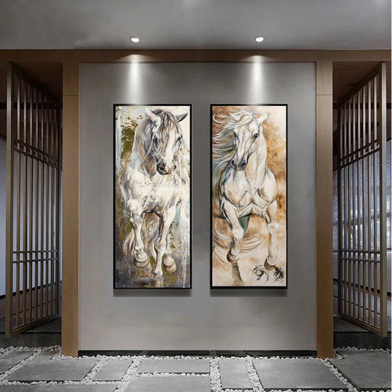 peinture cheval moderne toile