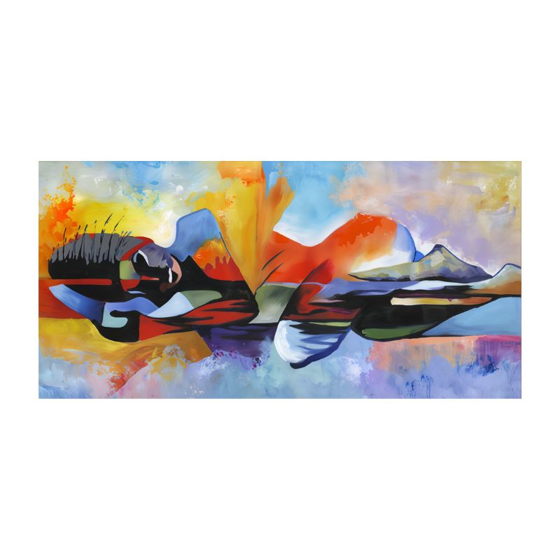 TableauAfricainAbstraitFemme toile