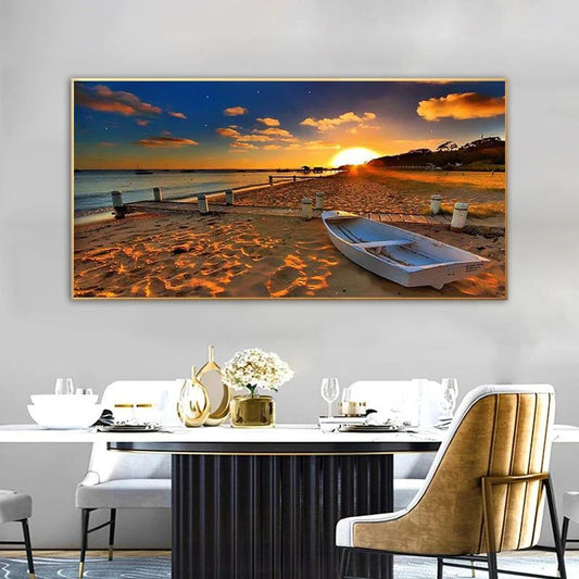 Barque on the Beach Canvas Print