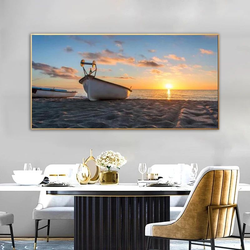Barque on the Beach Canvas Print