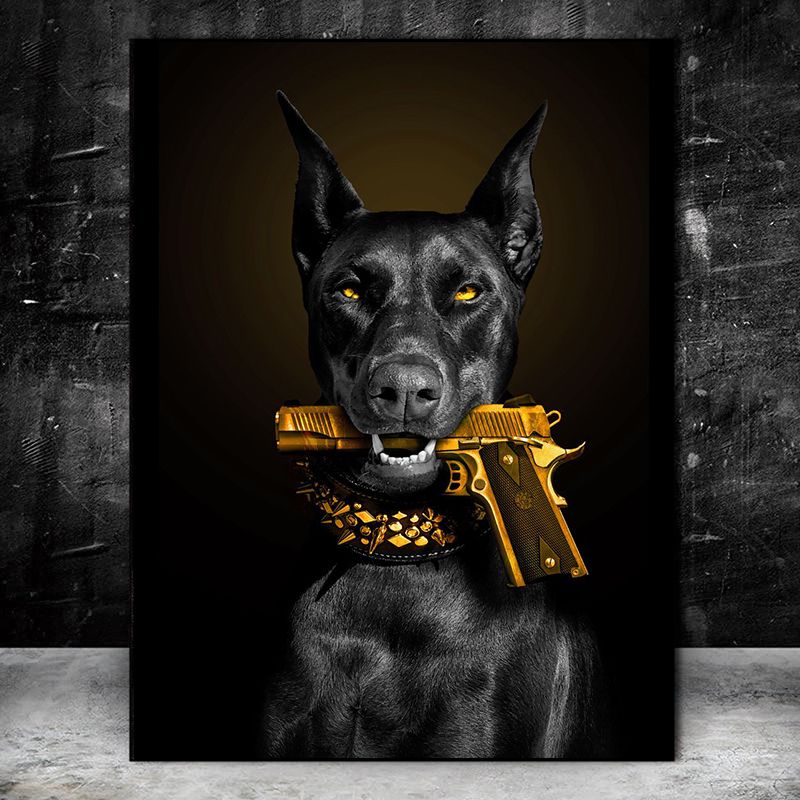 TableauDobermann gris