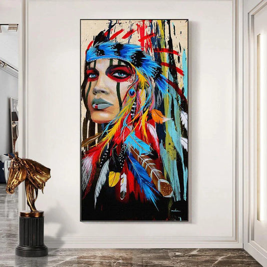 tableau indien coloré