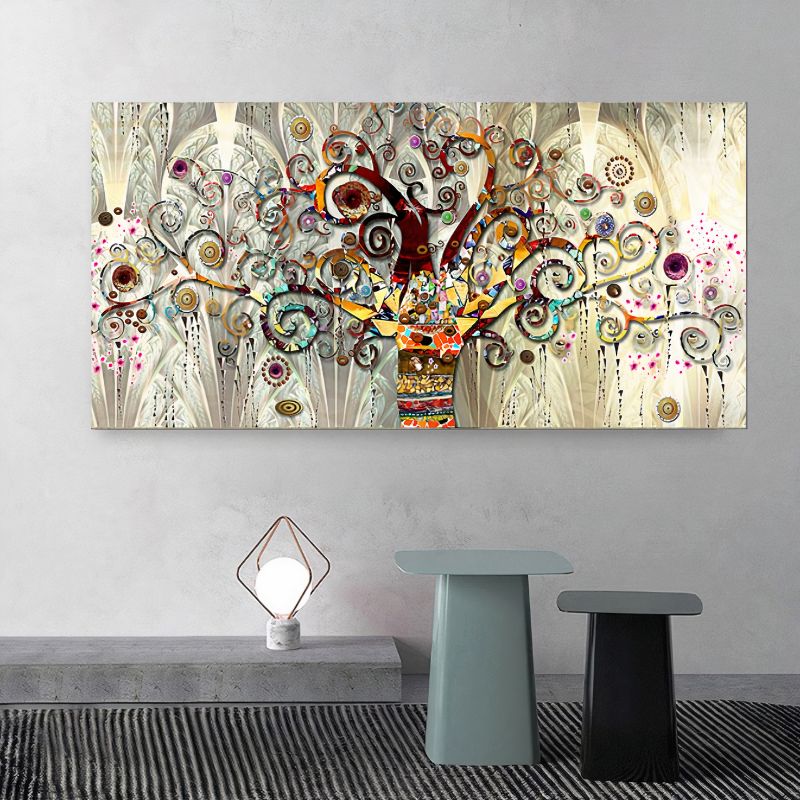 Abstract Tree Of Life Wall Art Canvas Print