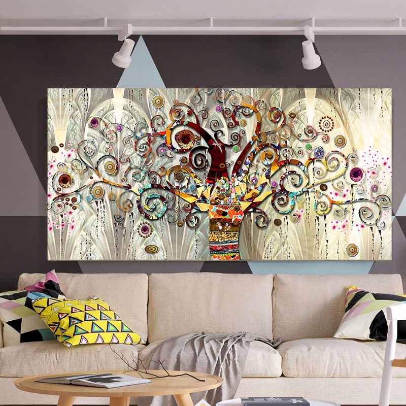 Abstract Tree Of Life Wall Art Canvas Print