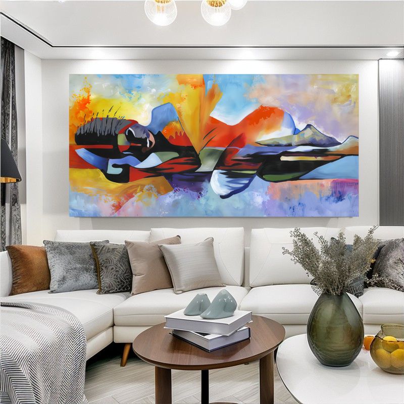 African Abstract Woman Canvas Print