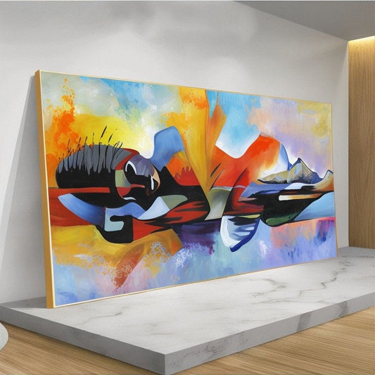 African Abstract Woman Canvas Print