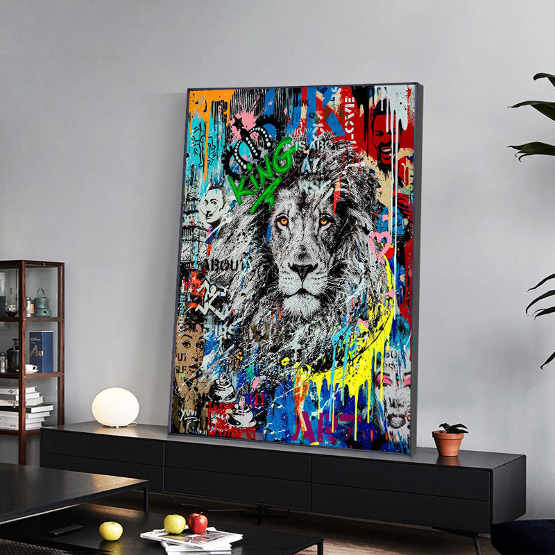 Animals Street Art Wall Art Canvas Print