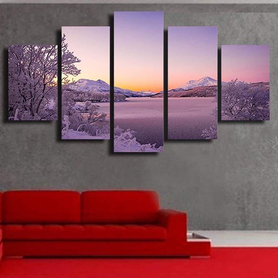 Aurora Under Snow Canvas Print