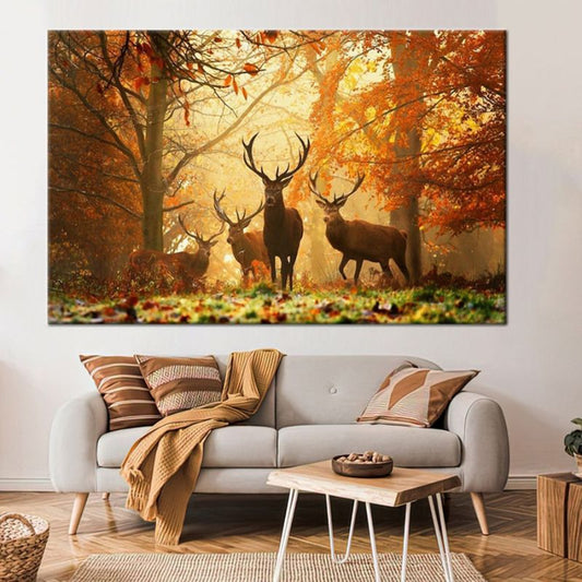 Autumn Stag canvas print