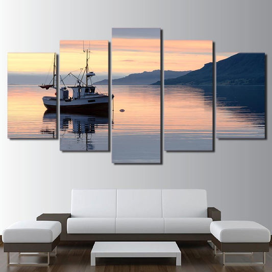 BATEAU DE PÊCHE - Toile imprimée sur châssis - wallartcorner.co.uk