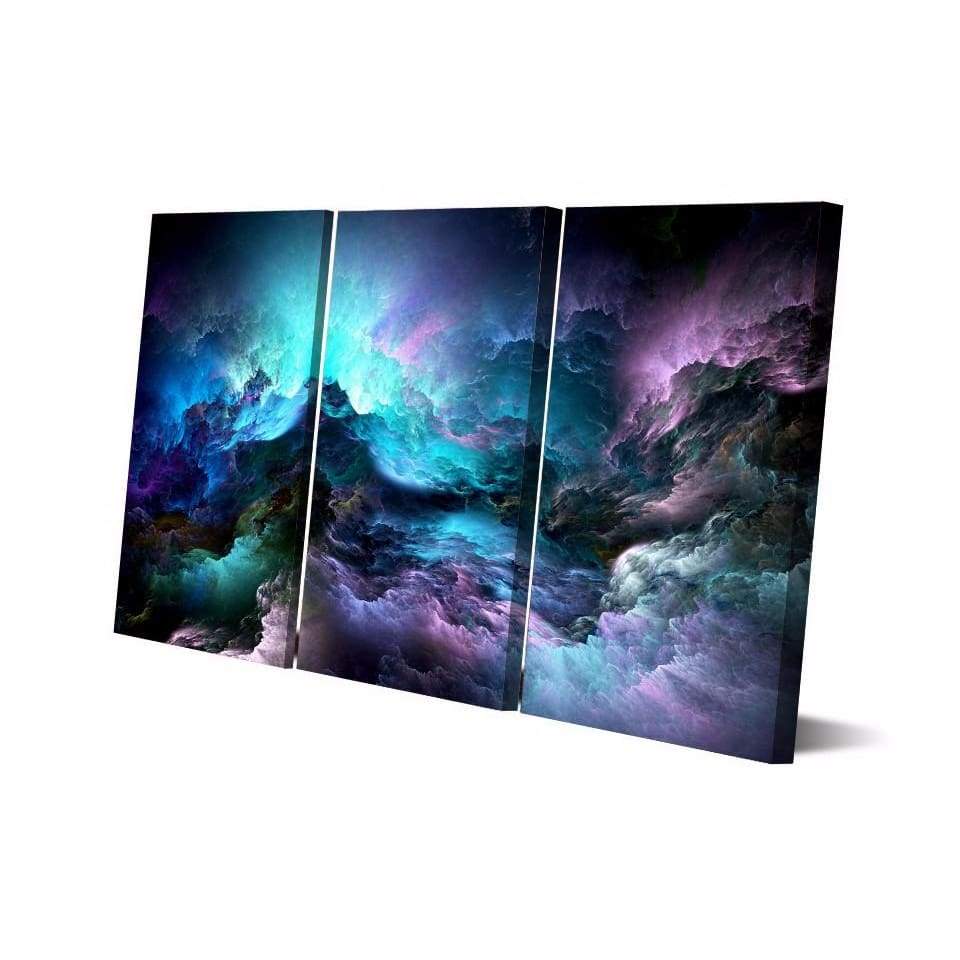 Blue Clouds Canvas Print - Set of 3