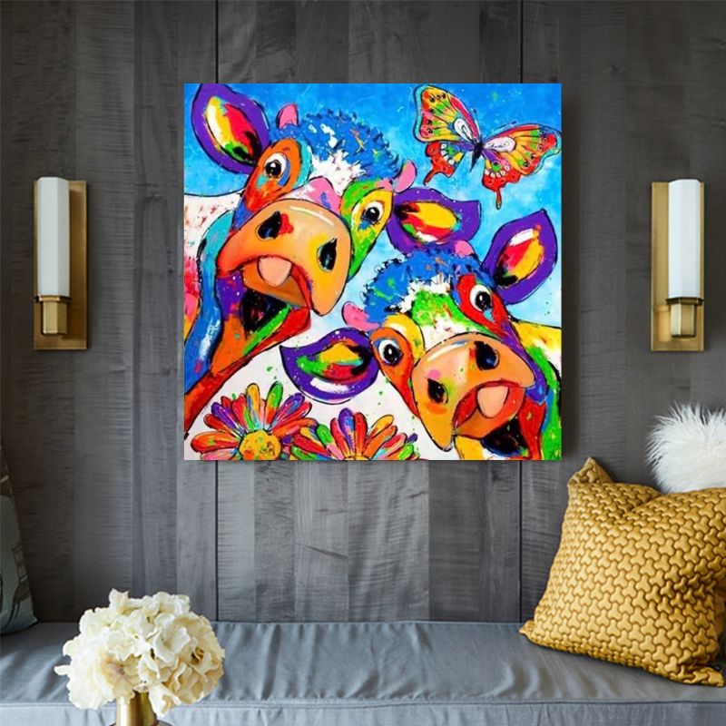 Colourful Cow Canvas print