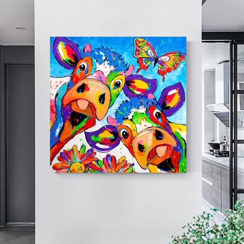 Colourful Cow Canvas print