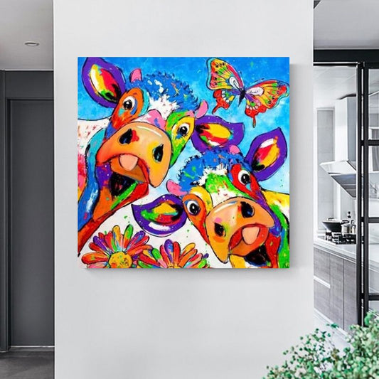 Colourful Cow Canvas print