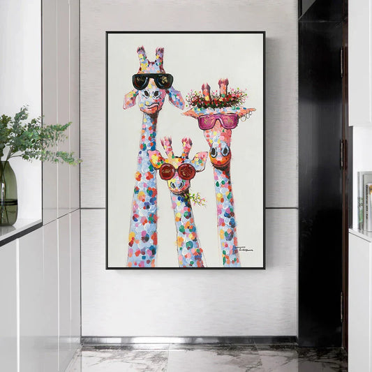 Colourful Giraffe Canvas print