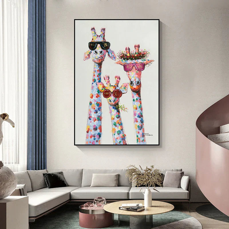 Colourful Giraffe Canvas print