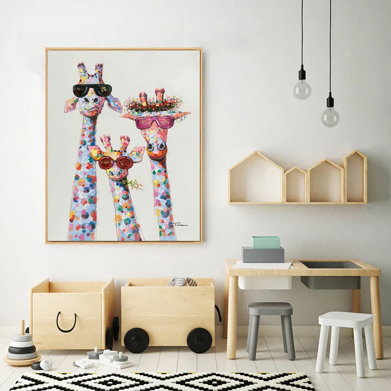 Colourful Giraffe Canvas print