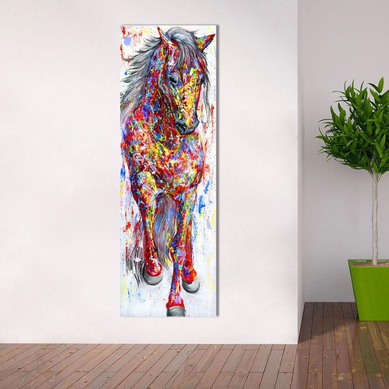 Colourful Horse Wall Art Canvas Print