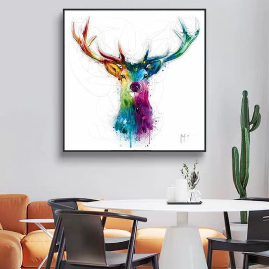 Colourful Stag canvas print