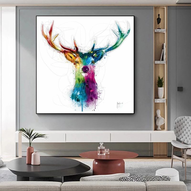 Colourful Stag canvas print
