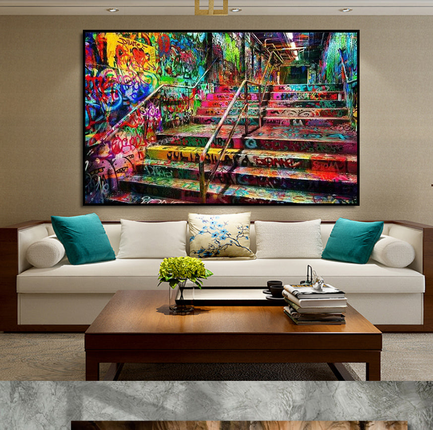 Colourful Street Art Wall Art Canvas Print