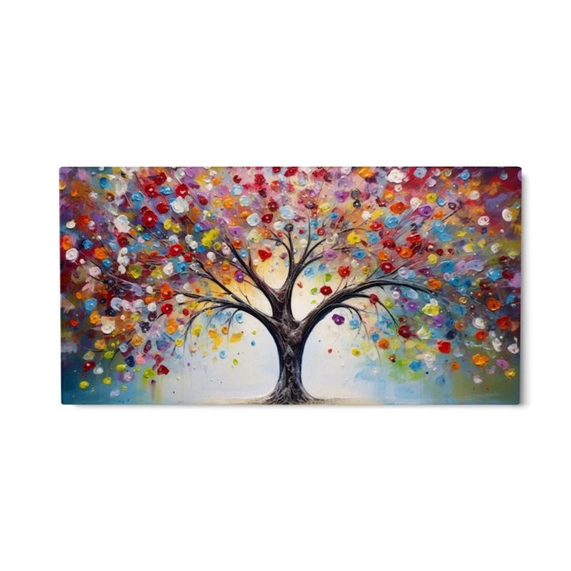Colourful Tree Of Life Wall Art Canvas Print