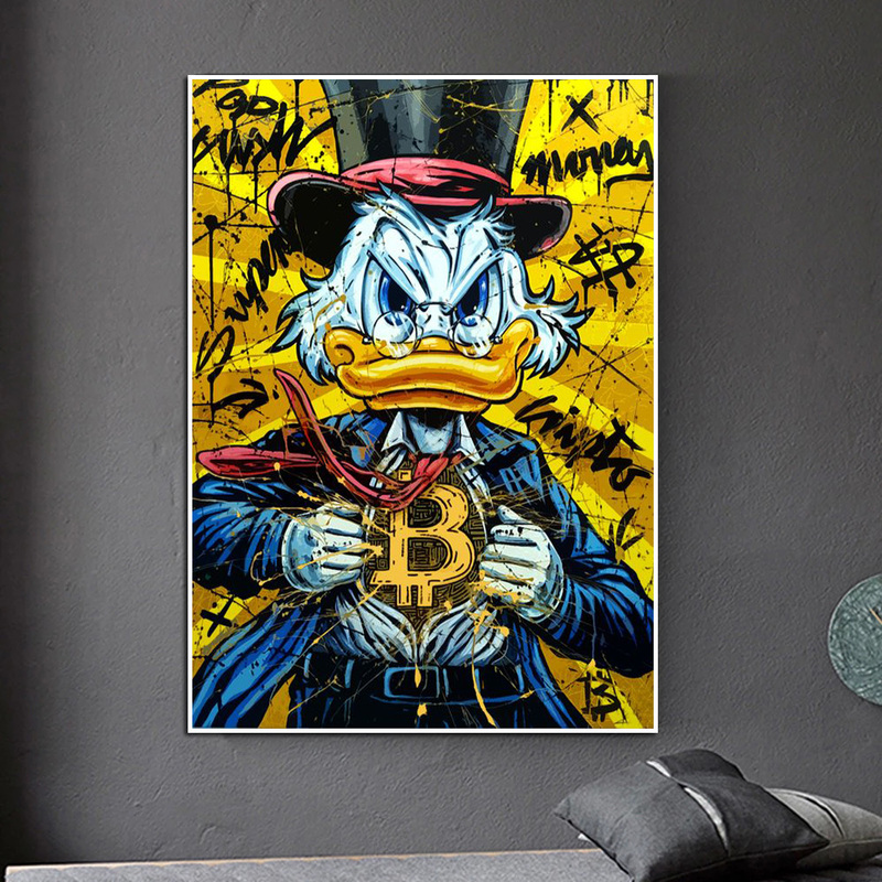 Cartoon Street Art Wall Art Canvas Print