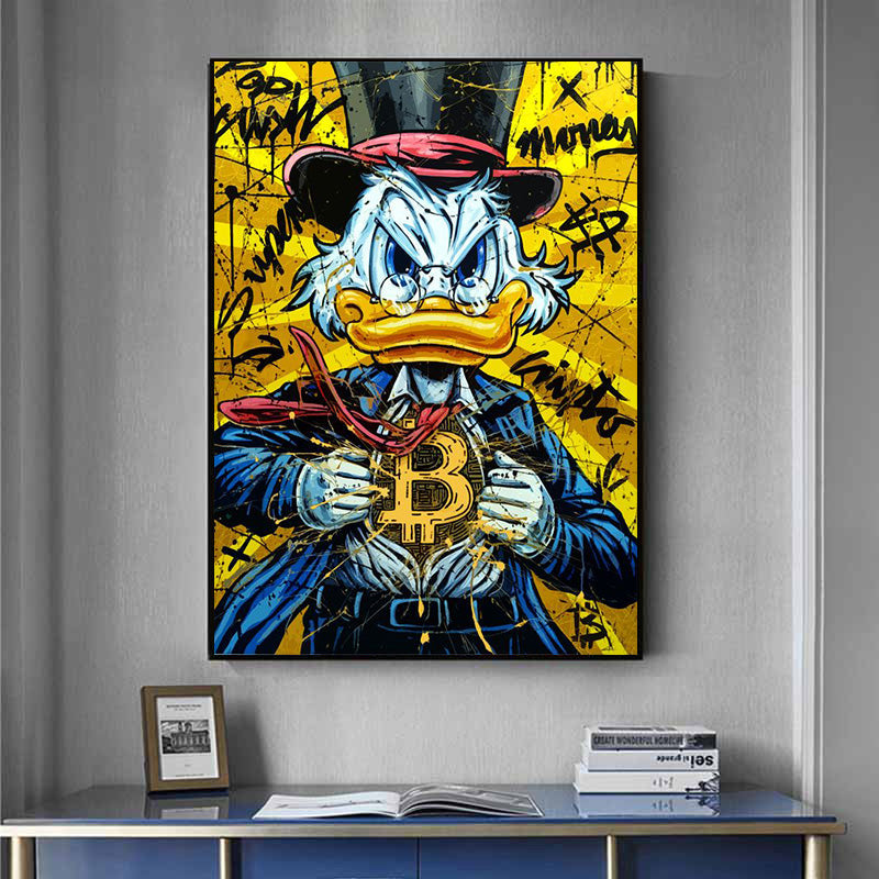 Cartoon Street Art Wall Art Canvas Print