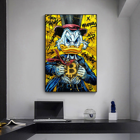 Cartoon Street Art Wall Art Canvas Print