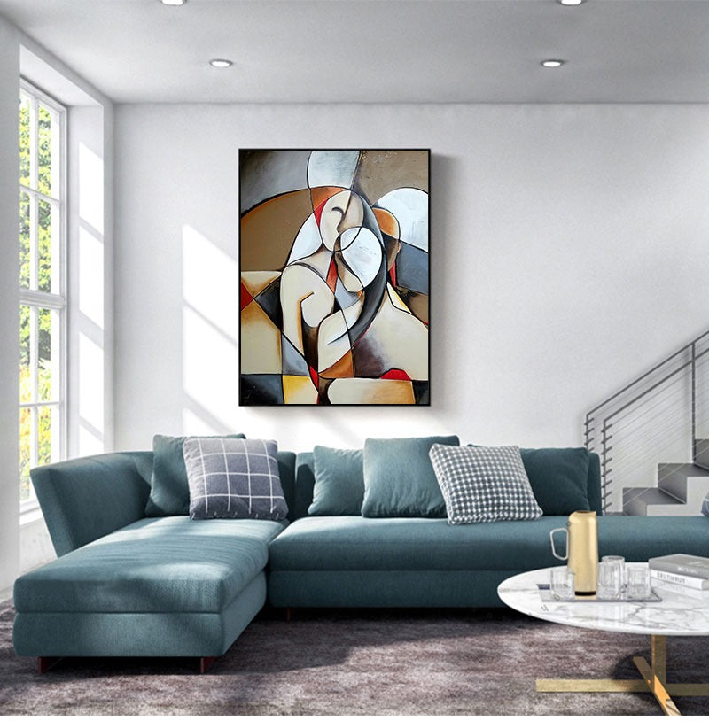 Tableau femme abstrait cadre