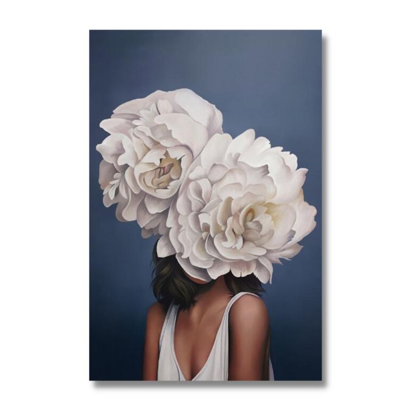 Flower-Headed Woman Canvas Print