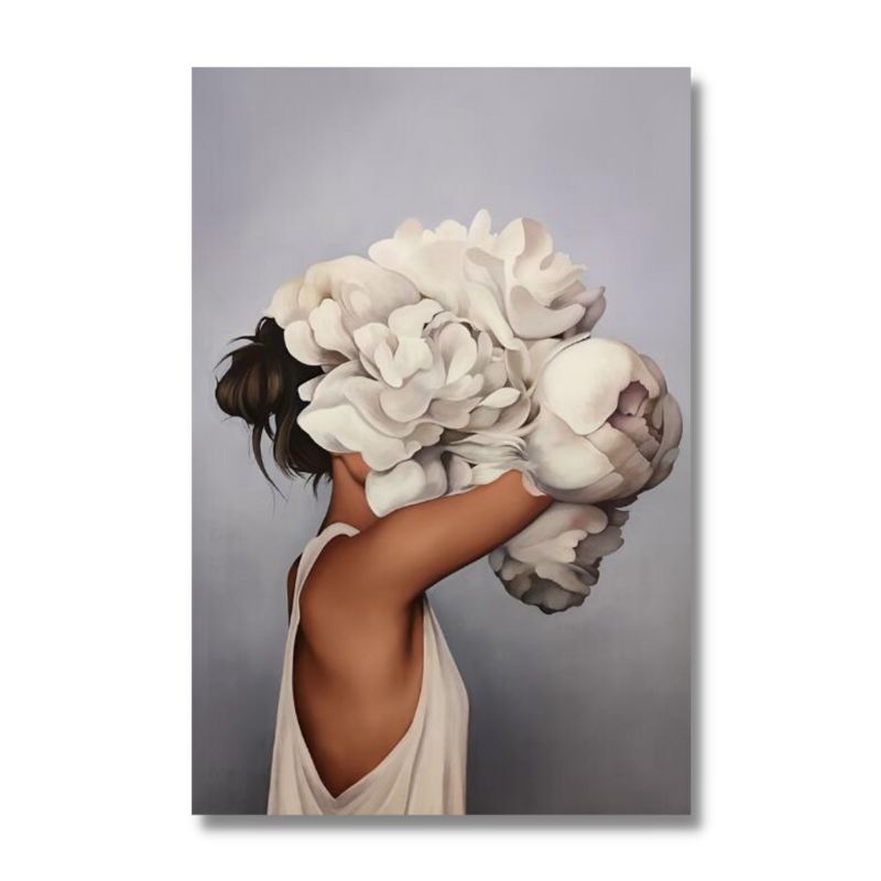 Flower-Headed Woman Canvas Print