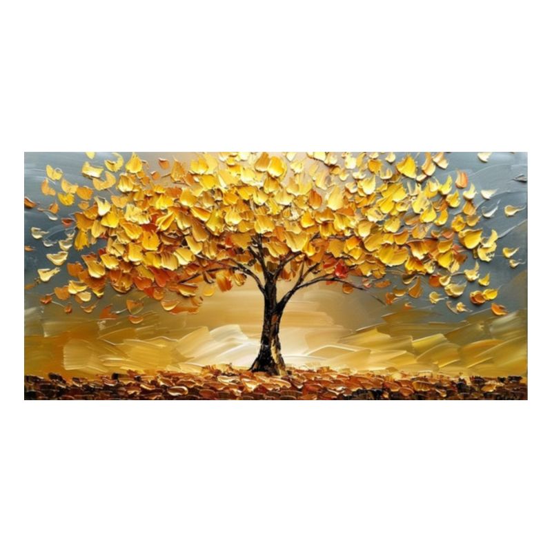 Gold Colour Tree Of Life Canvas Print