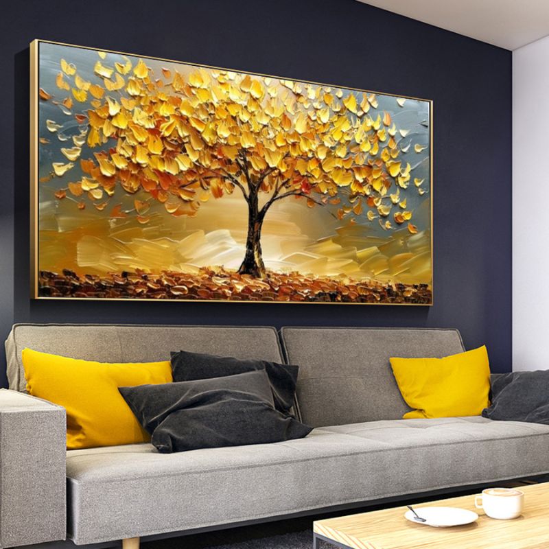 Gold Colour Tree Of Life Canvas Print