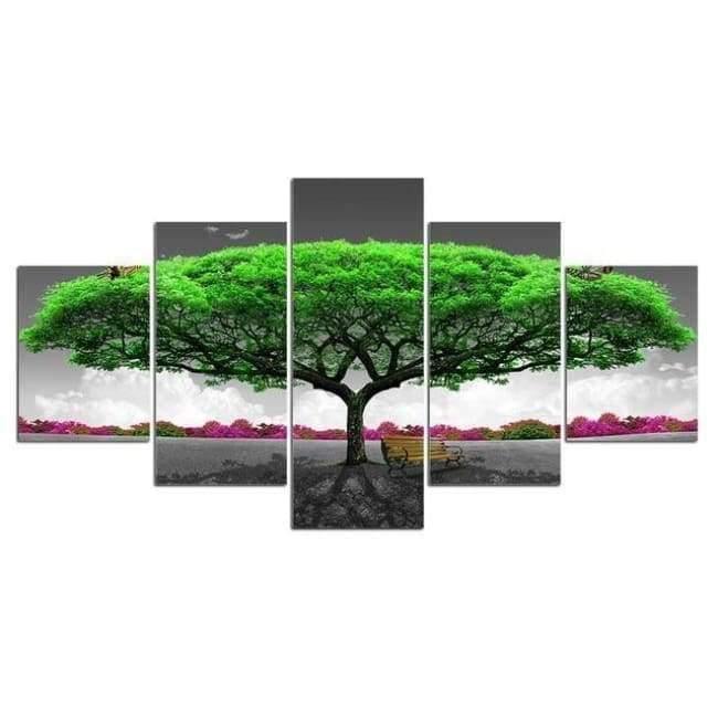 Green Tree of Life Canvas Print