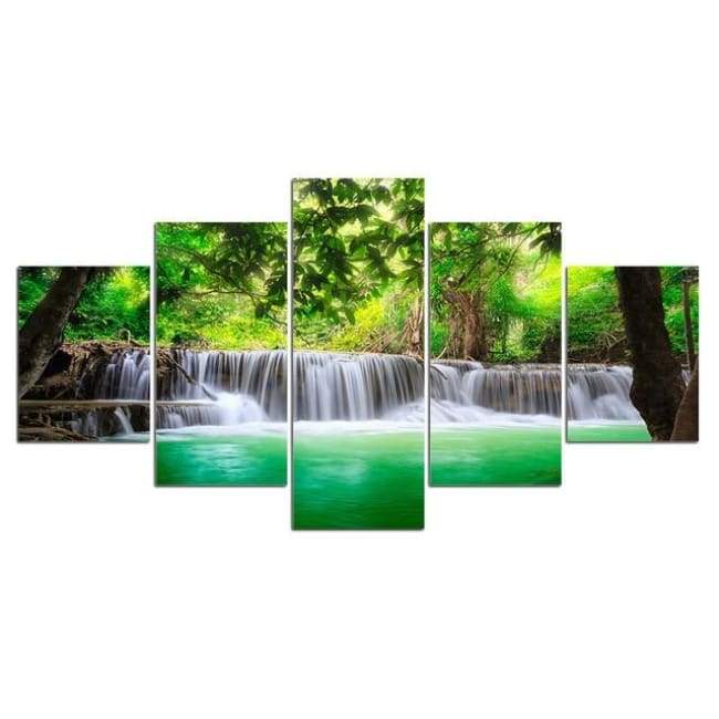 Green Waterfall Canvas Print