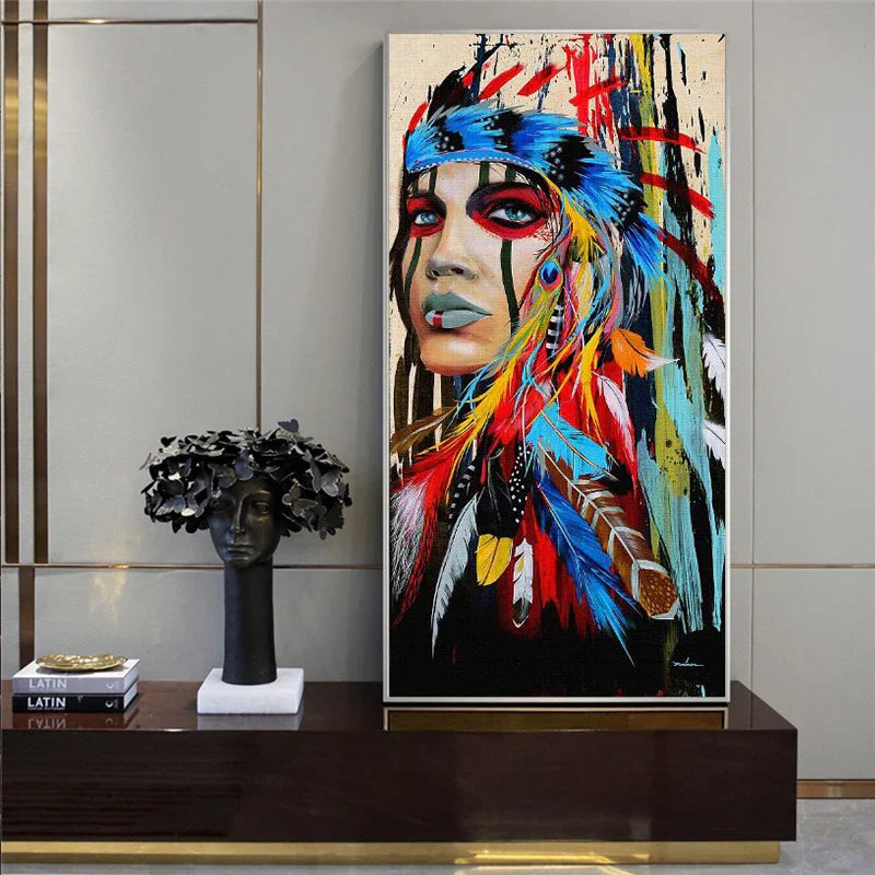 Indian pop art canvas print