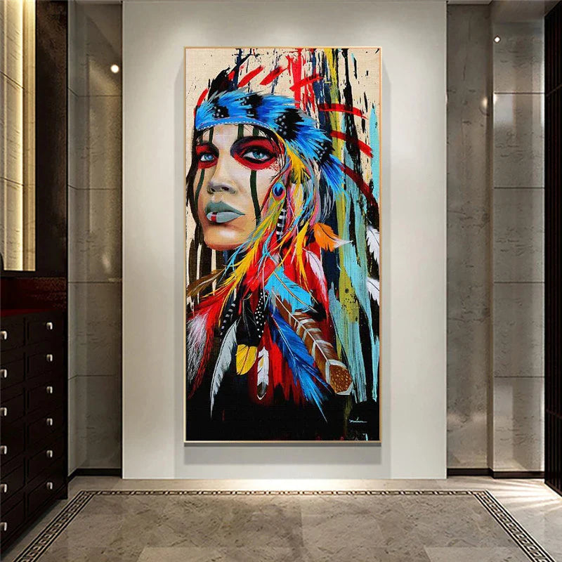 Indian pop art canvas print