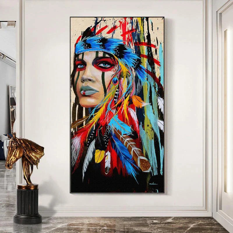 Indian pop art canvas print